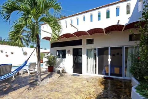 Front door of casita from courtyard