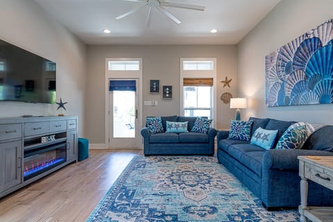 Living room with FIREPLACE