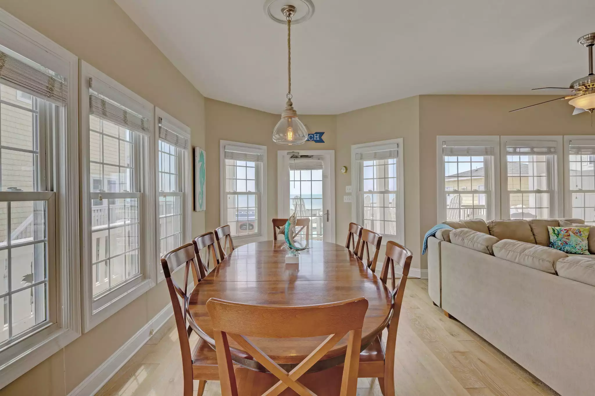 Dining room - Topsail Island Ocean Front  - North Topsail Beach