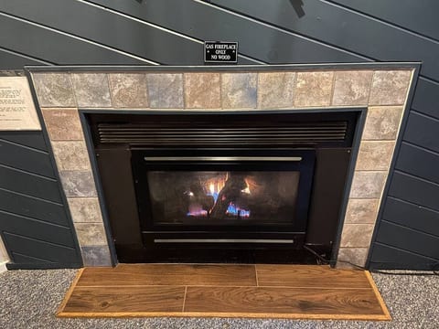 Gas Fireplace in Living Room / Dining Area