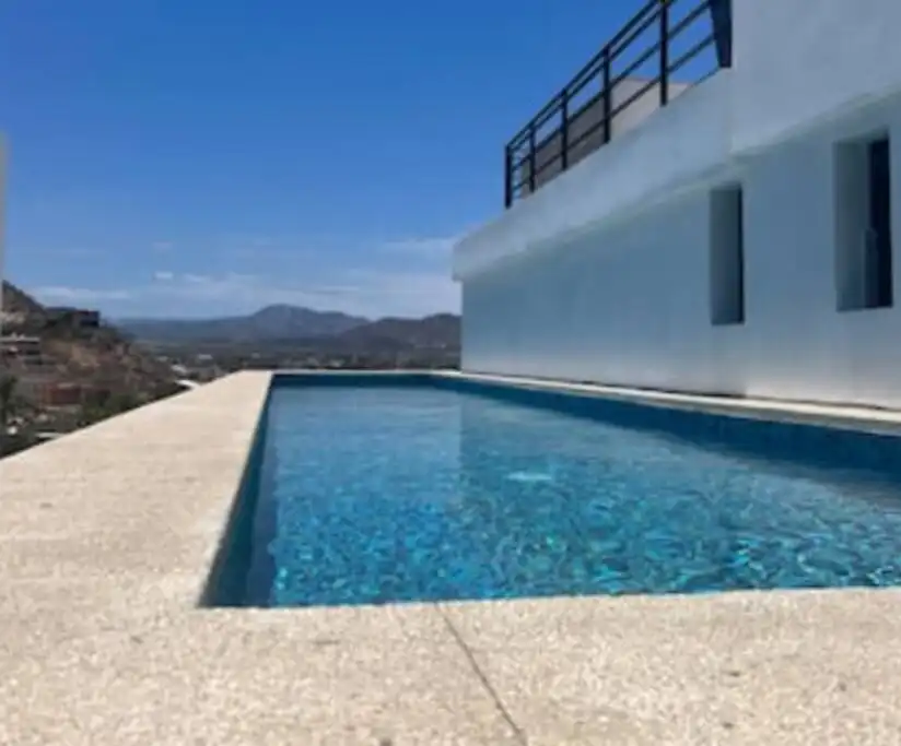 Roof top lap float pool is ready with private bathroom.  It has a flow system so you can swim against the current but I’ll bet most people will use it to just take a dip.  It’s an adult only pool, 4th floor in tower 3 which is a different elevator. - CABO SAN LUCAS/HotTub/SteamRoom/Gym/Pool/FastWifi - Cabo San Lucas