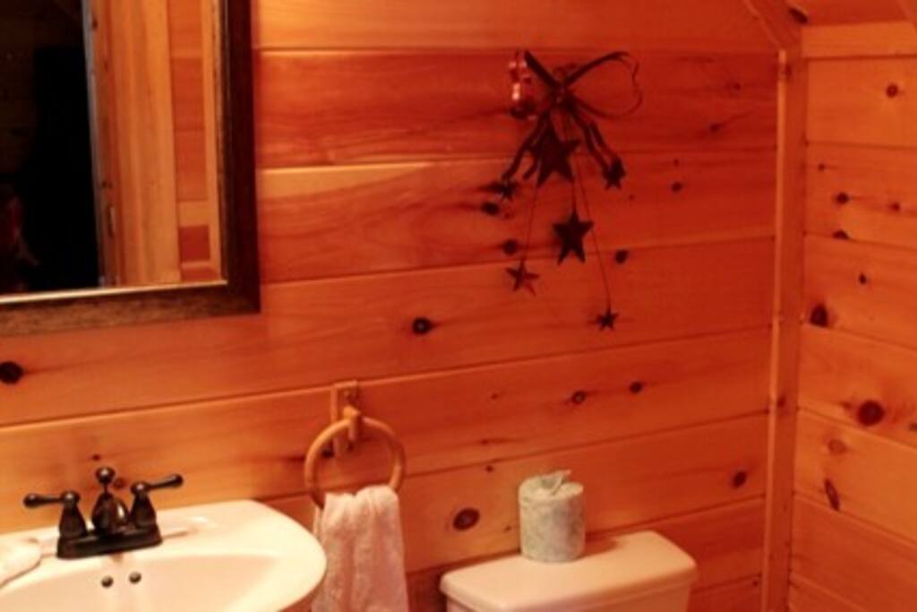 1/2 Bathroom Upstairs between the theater room and the game room