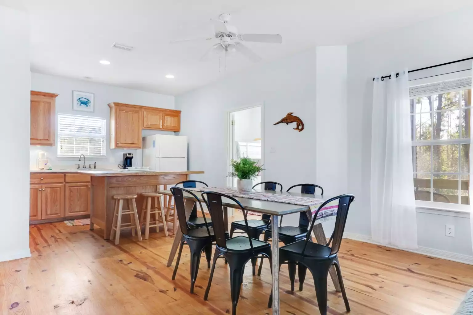 Dining Room - The Salty Dog Beach Bungalow - Fort Morgan