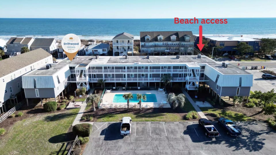 Our proximity to the beach access which is a very easy walk across the street!
