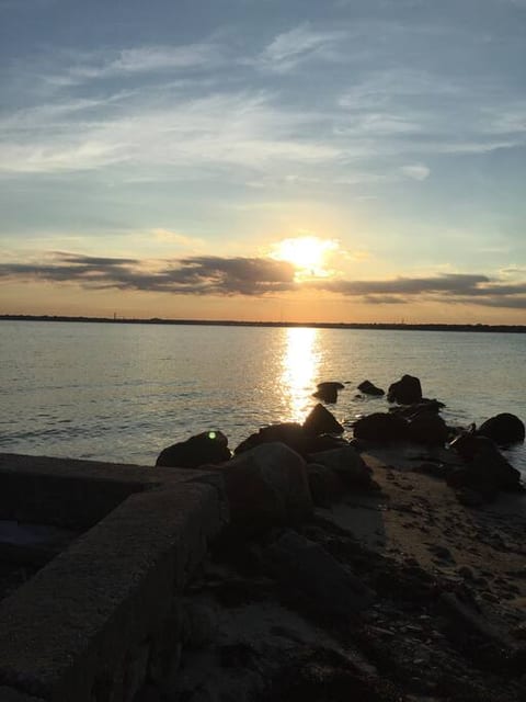 Off Sconticut Neck, which is a pennisula, and within a short walking or driving distance are tiny beaches for your sunrise or sunset viewing.