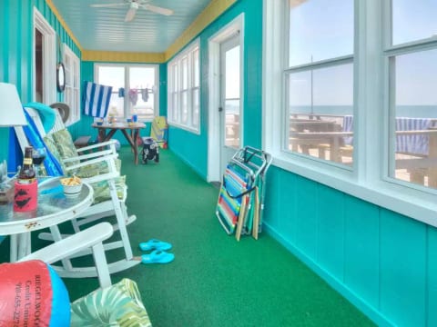 Picnic Table on Oceanside Porch