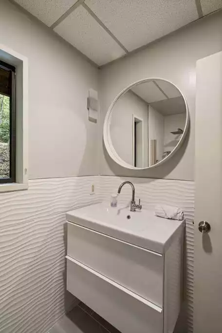 Second bath on main level Second bath on main level - House over The Pond w/ Game Rooms, Views - Basye