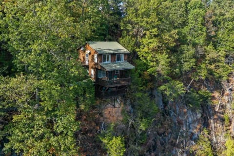 Cliffhang over the French Broad on your next vacation to the Smokies!