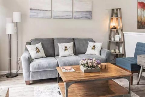 Modern but comfortable and cozy accommodations throughout our spacious 2 bedroom townhome, entire space for your home away from home as you explore Charlotte.