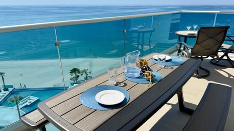 Terrace with picnic table