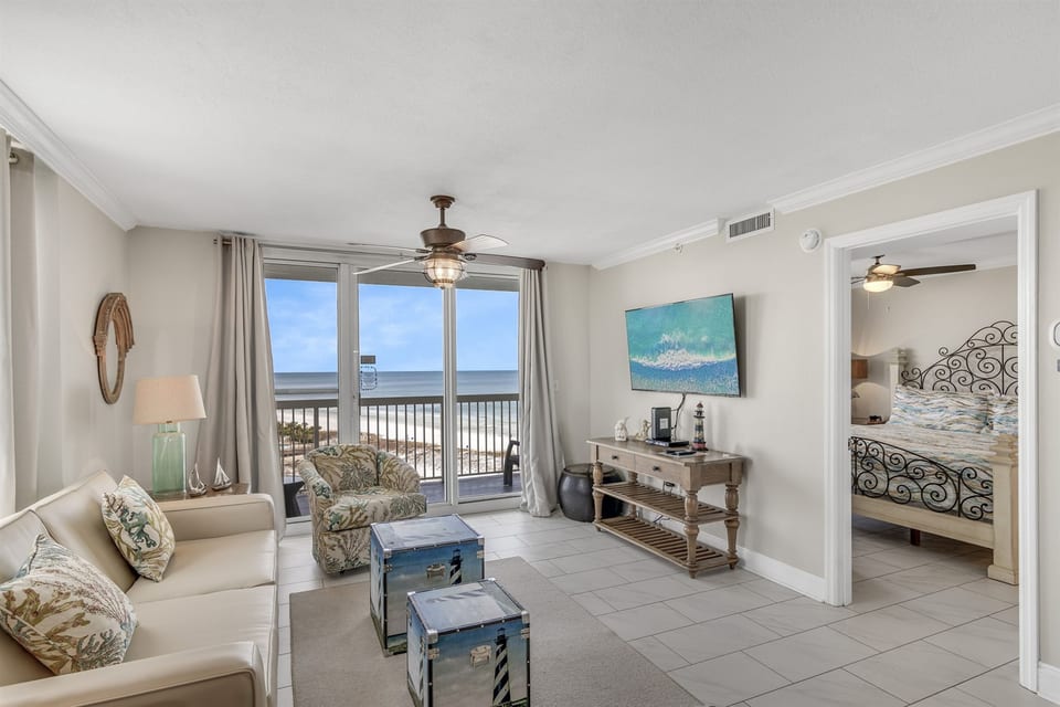 Living room and the view