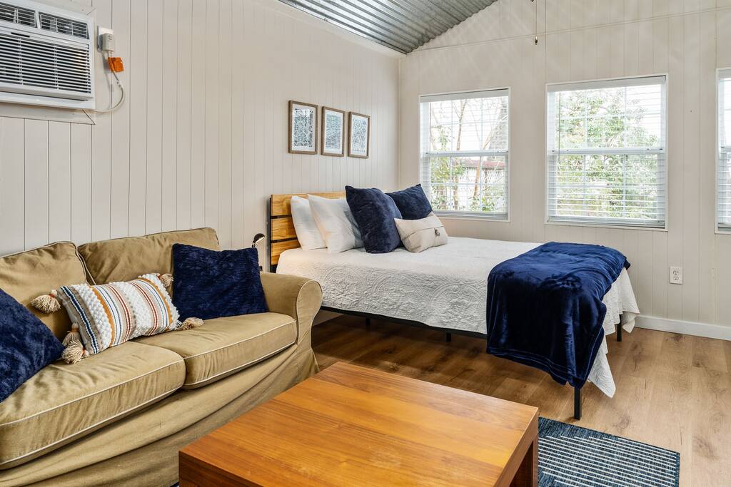 Relax in the bunkhouse with it's own Roku for streaming after a long day on the lake