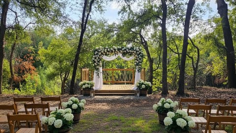Say "I do" under a canopy of stars. Our charming outdoor deck transforms into a romantic, intimate wedding venue, perfect for creating unforgettable memories with your closest friends and family. A truly unique setting for your special day.