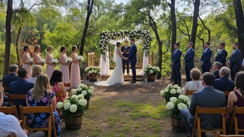 Say "I do" under a canopy of stars. Our charming outdoor deck transforms into a romantic, intimate wedding venue, perfect for creating unforgettable memories with your closest friends and family. A truly unique setting for your special day.