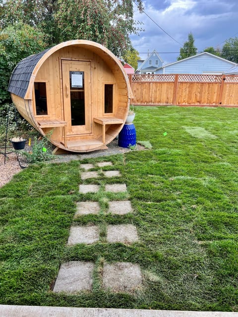 Follow the path to a nice, hot sauna session