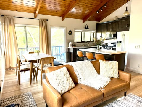 Newly renovated living room and kitchen