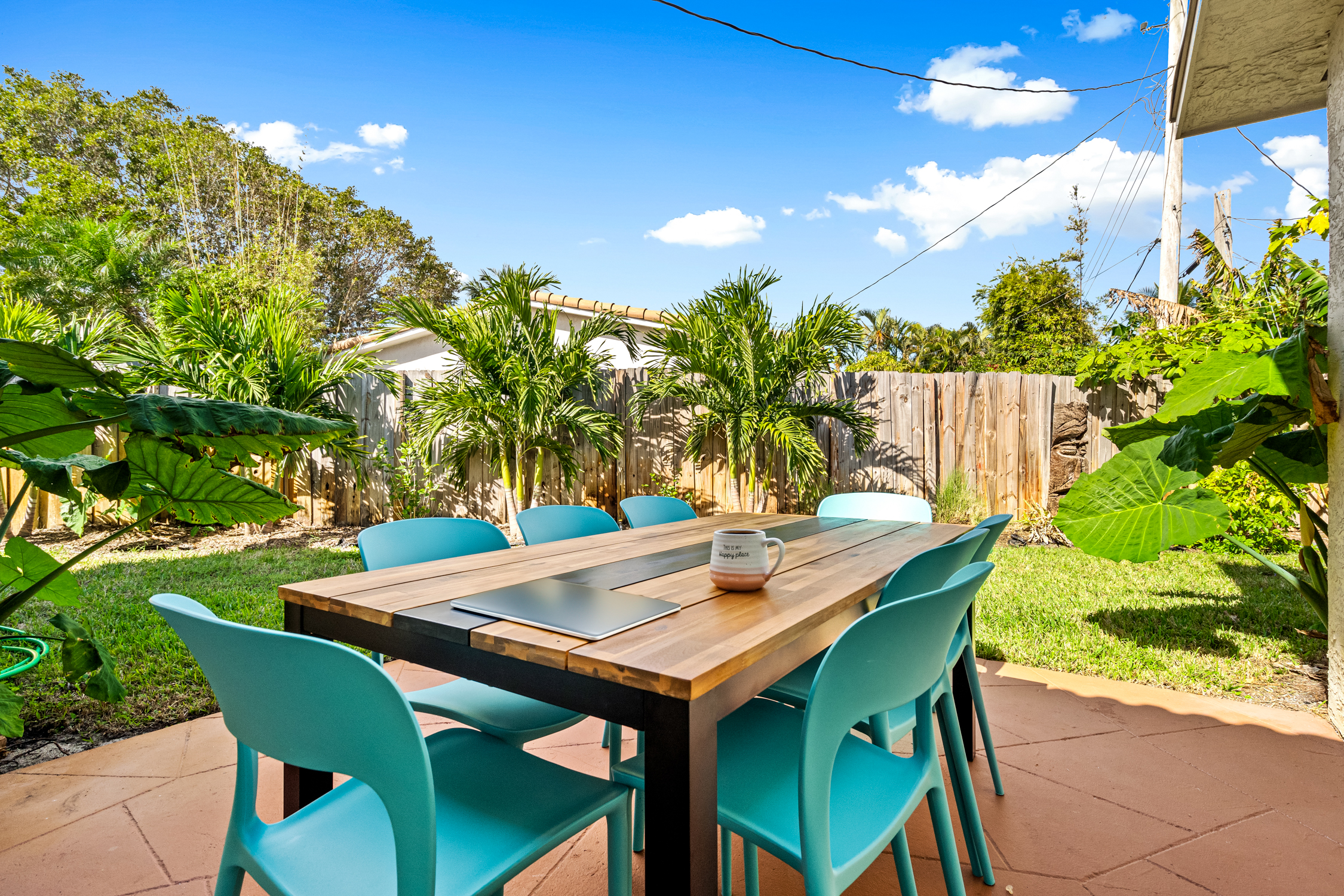Patio with dining area