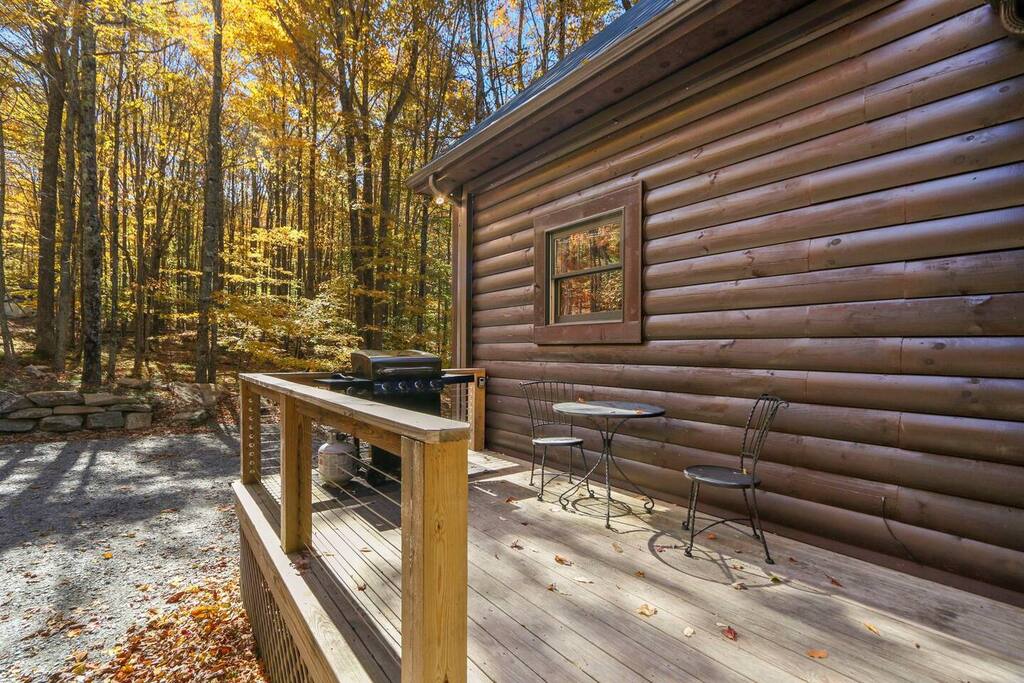 A gas grill is available to use during your stay. Grilling utensils are provided and stored in the kitchen drawers. - Ski + Hike: Outdoor Rec HQ w/HotTub, Firepit - Beech Mountain