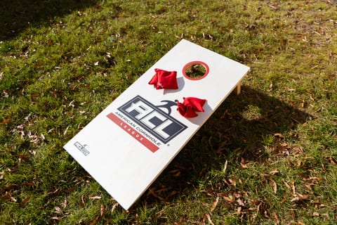 Enjoy a game of cornhole in the private fenced-in yard! Game nights are the best nights.