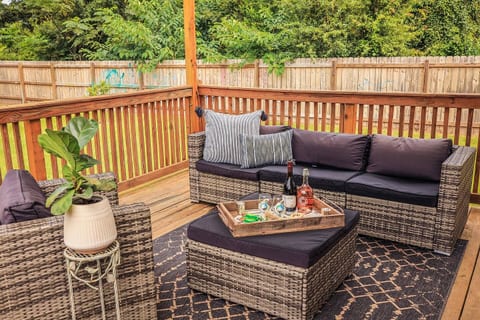 Furnished back deck.