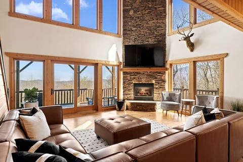 Main Floor Living Space w/ Cathedral Ceilings