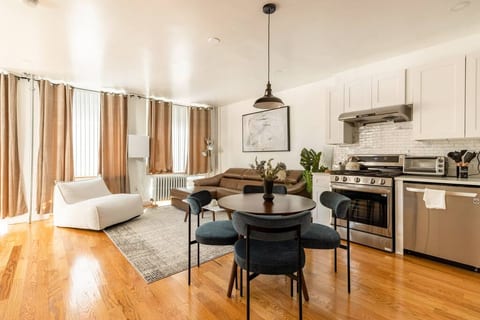 Living room, dining room, Morning time