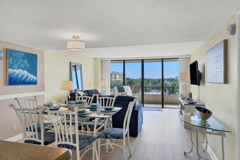 Enjoy meals inside or on the balcony
