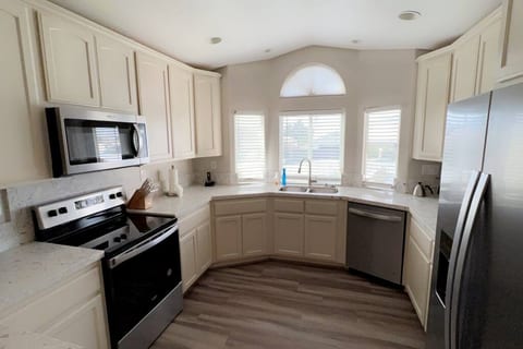 Large Kitchen with Mountain Views. All brand-new stainless-steel appliances