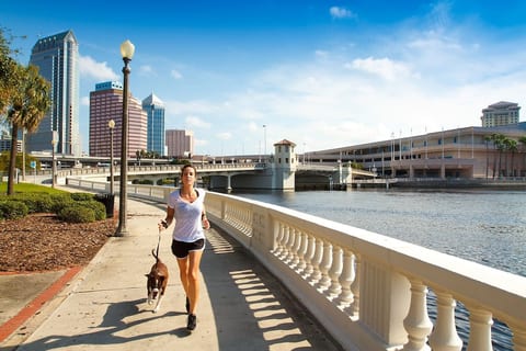 Walk, roller blade, job or rent a bike with city bike share program, all steps away.