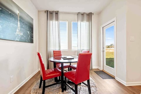 Savor memorable meals in our beautifully appointed dining area, where elegant furnishings and abundant natural light create a welcoming atmosphere for culinary delights.