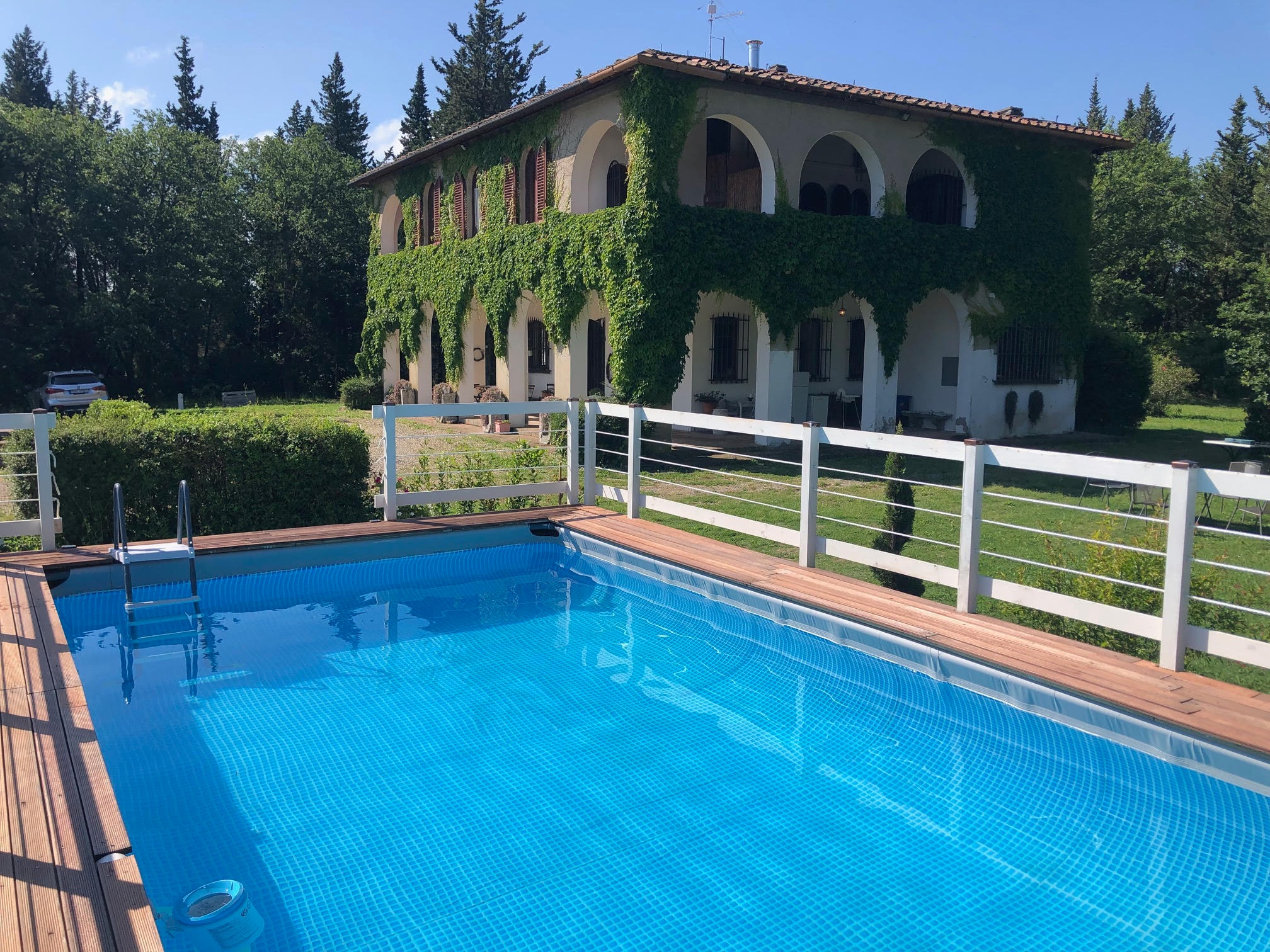 Villa  Tuscany lined with majestic cypress trees