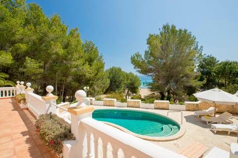 House and Pool terrace with seaview