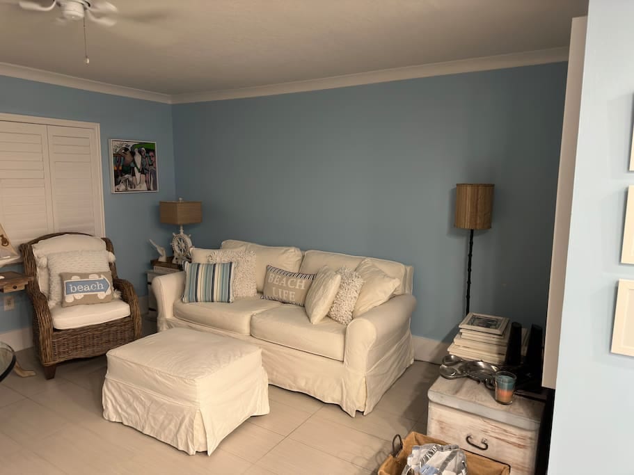 Living room with Full Size sleep sofa