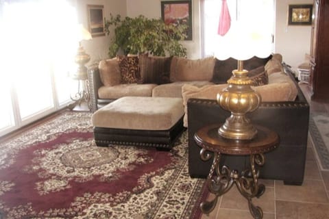 Huge downfilled couch with downfilled pillows