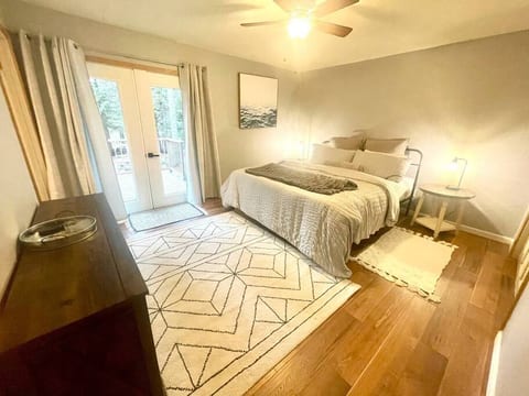 Master Bedroom has a smaller fireplace to keep you cozy