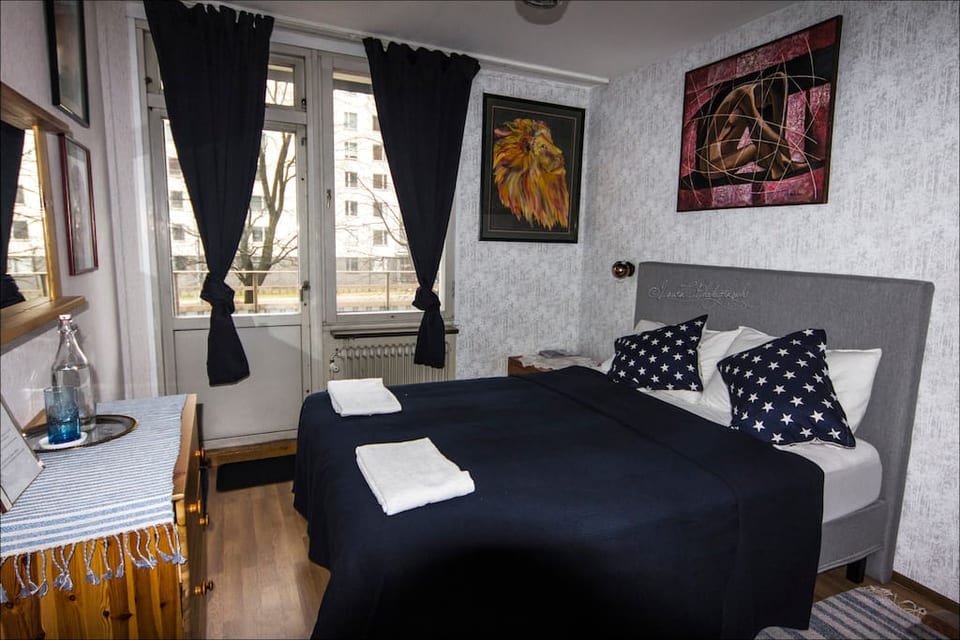 Private room with king size bed.