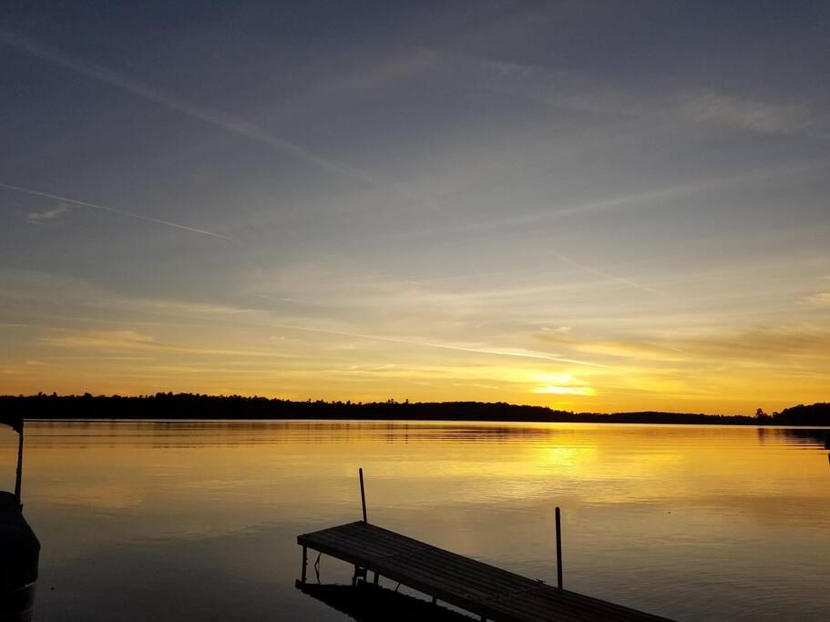 Beautiful Sunset Over the Lake