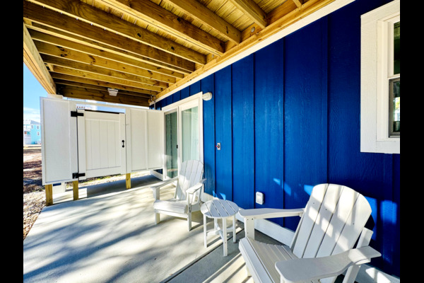 Backyard sitting area
