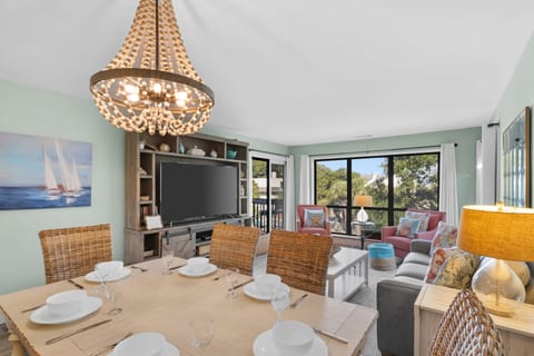 Living room and dining area