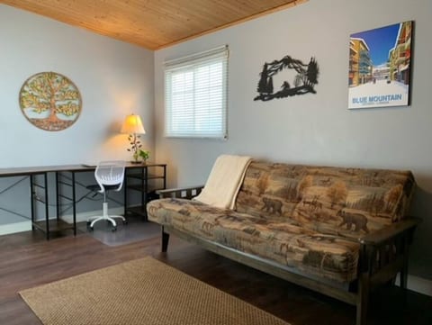 Spare Room with Futon and Desk