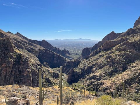 View from Ventana Canyon trail - our condo is center of picture. This pic taken from 2 miles out on trail.