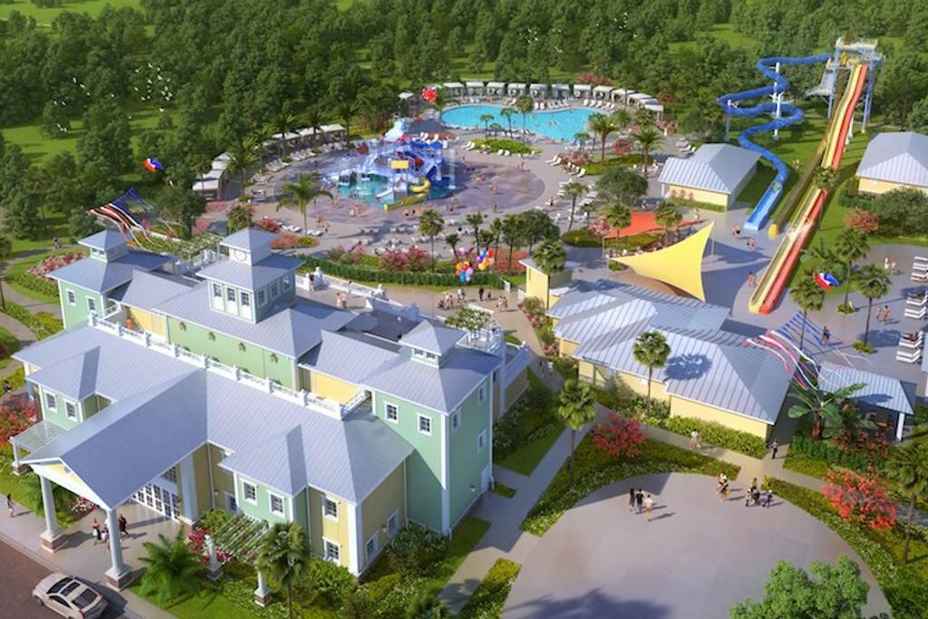 Aerial view of the Encore Resort club house and amenities. - Disney Villa, Luxury 10 bd/ba, Pool, Resort Access - Kissimmee