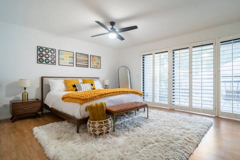 Primary bedroom with direct patio access