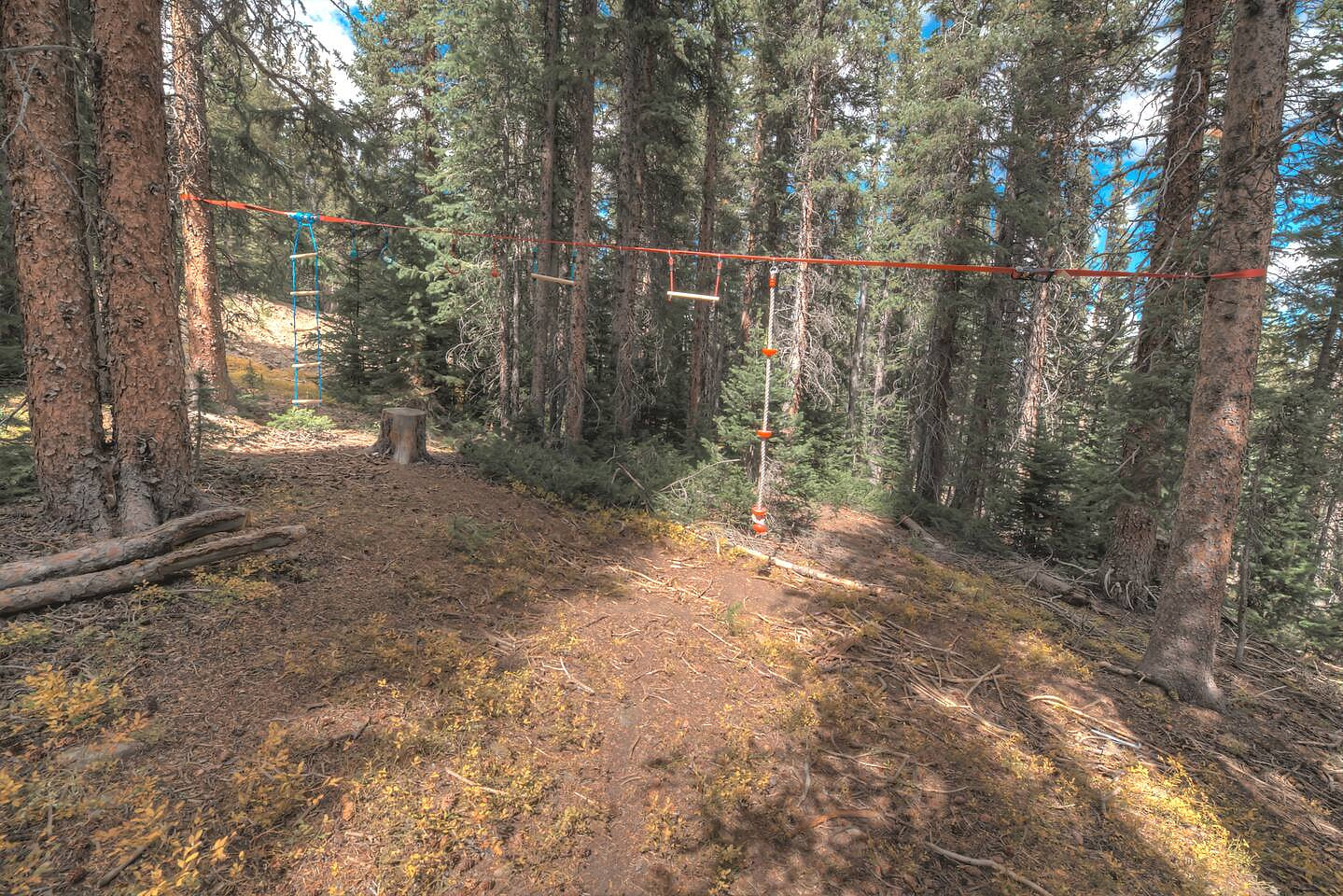 The kids will enjoy the ninja line in the summer. They will love to "swing on the rope like Tarzan"