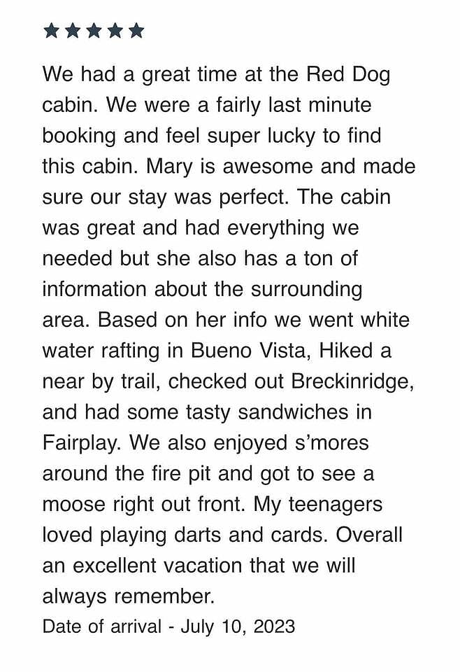 You can also have a great vacation at Red Dog Cabin 11k 