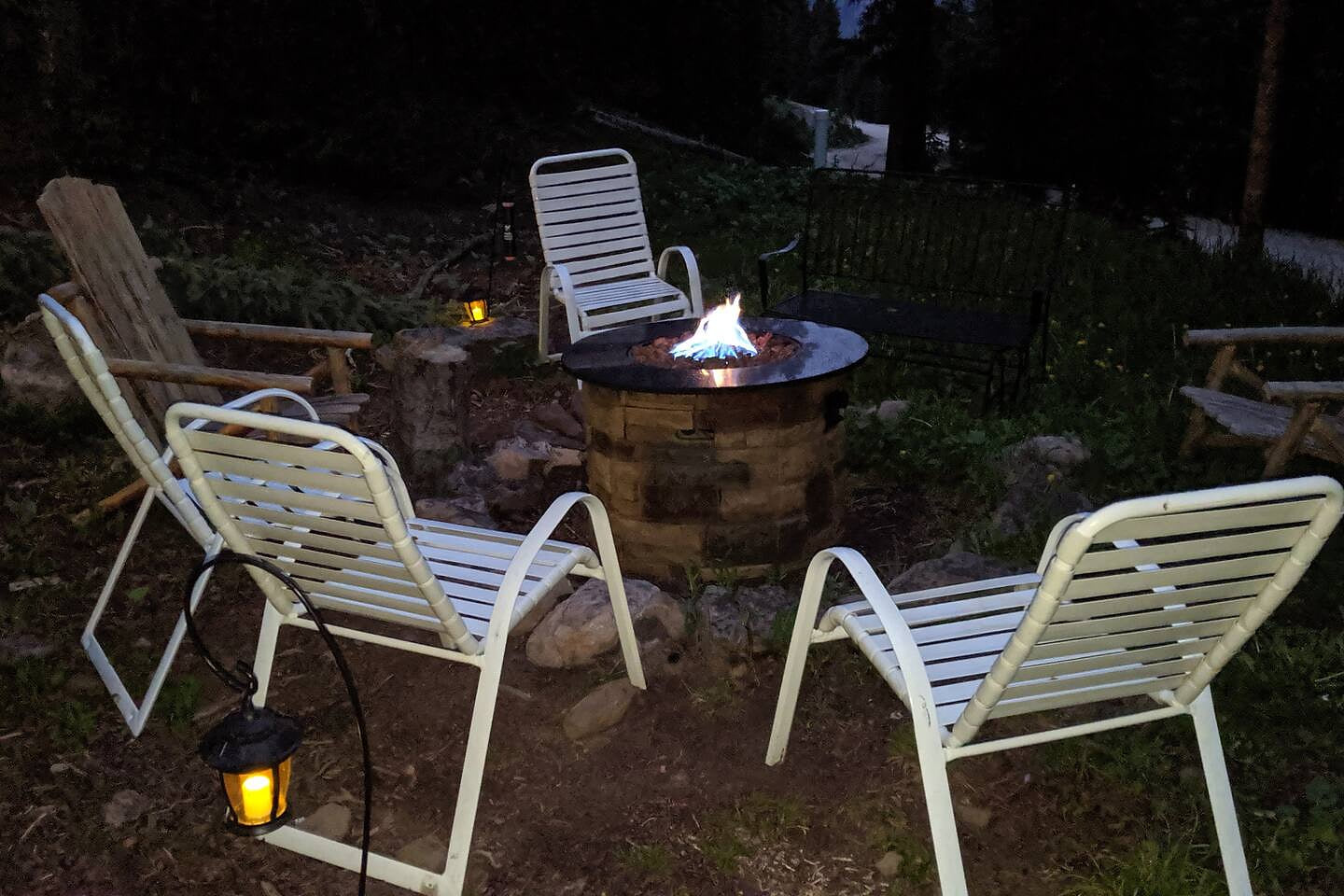 Imagine relaxing at the end of your day by the fire, listening to the wind whistle thru the trees. 