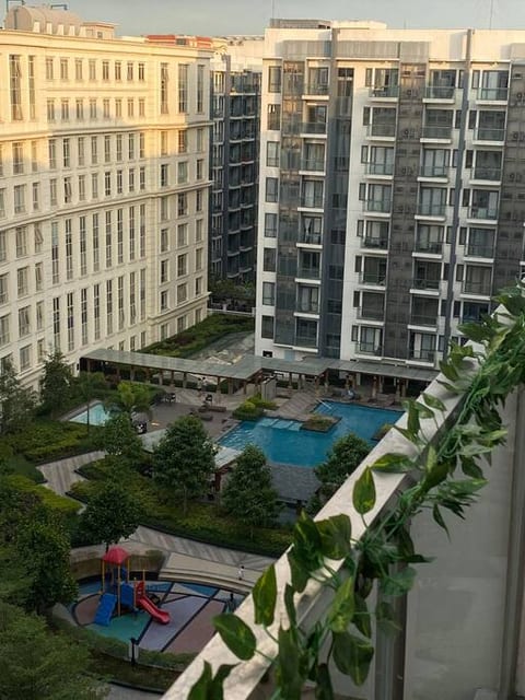 Balcony with Pool View