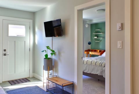 Turn on the TV, relax on the couch and enjoy a restful experience.