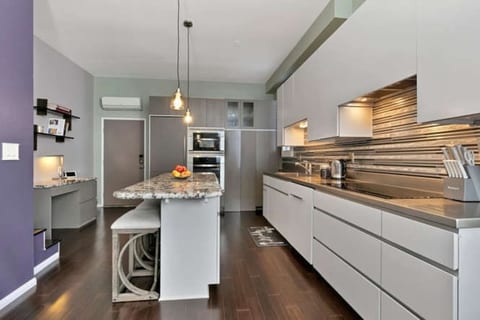 This is the primary residence of a food blogger, you will find nearly everything you need to cook at home, Vitamix, Kitchen Aid food processor and Stand Mixer, , InstaPot, induction stovetop and dual oven/convection oven.