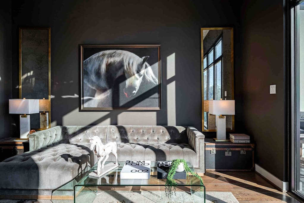 2nd Floor: Den is a great gathering place to lounge and watch a movie on the 75” tv, adjacent outdoor balcony